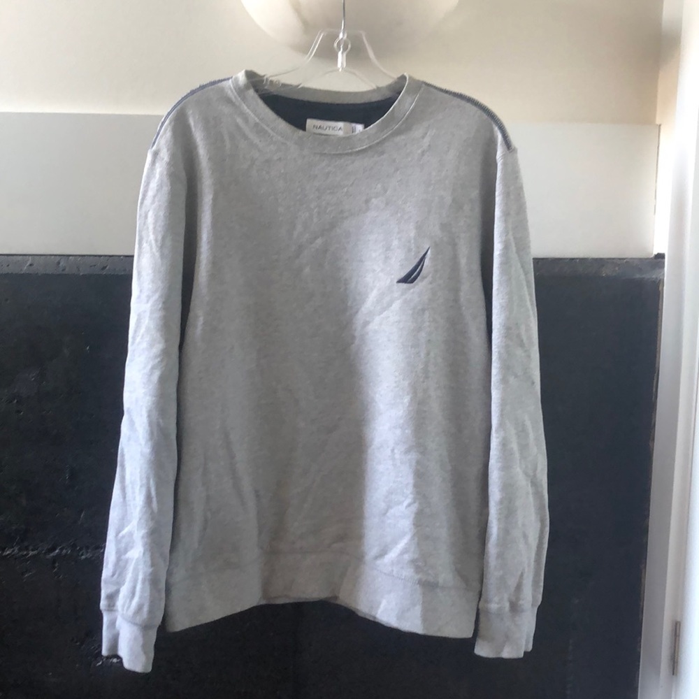 Gray Nautical Crewneck Sweatshirt